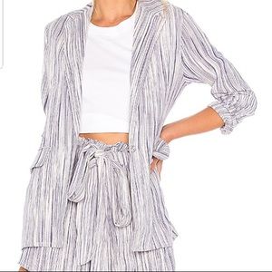 RESERVED AMUSE SOCIETY Striped Linen Shorts W/ Belt NWT!